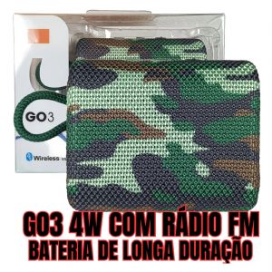 Caixa De Som Bluetooth Go 3 7.1 - Camuflada